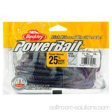 Berkley PowerBait Power Worm Soft Bait 10 Length, Black Grape, Per 8 553151927